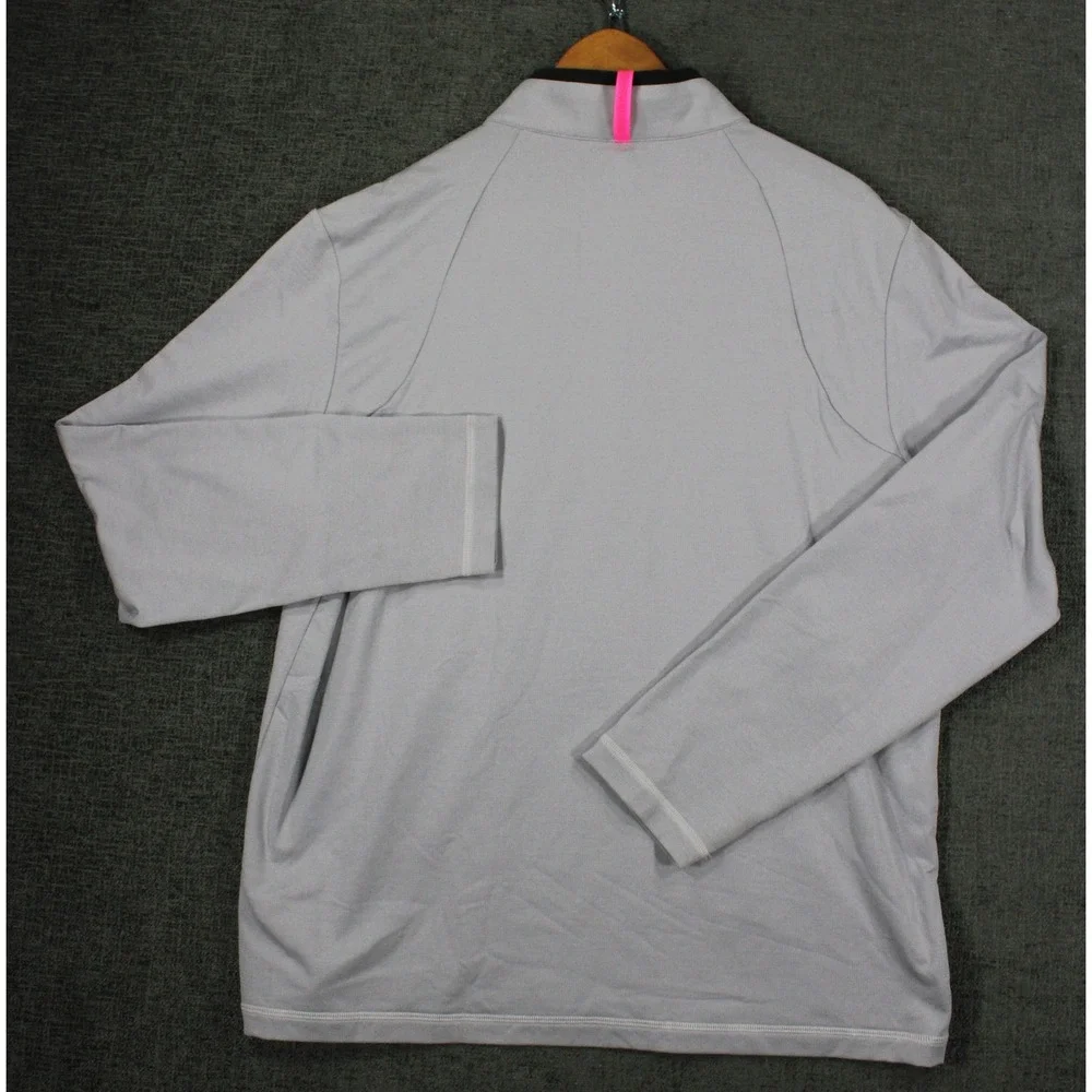 G/FORE Amalfi Mens Quarter Zip Pullover Grey Golf Performance Shirt Large L